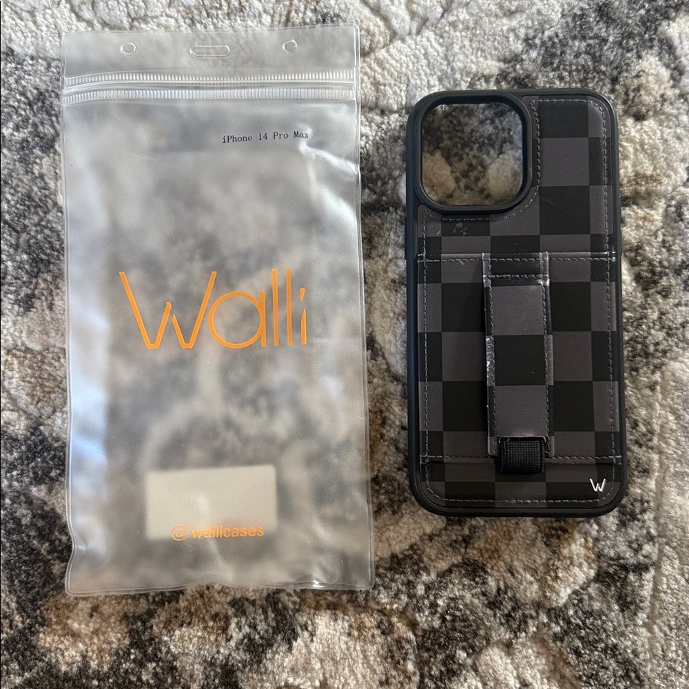 Walli Black & Gray Checkered iPhone 14 Pro Max Case
